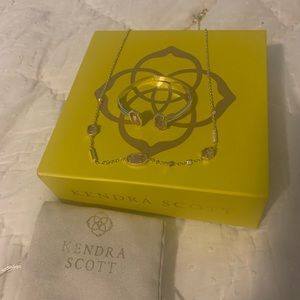 Kendra Scott amethyst necklace and bracelet set